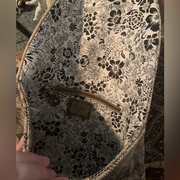 Bryna Nicole large snakeskin print leather clutch - Picture 3 of 4